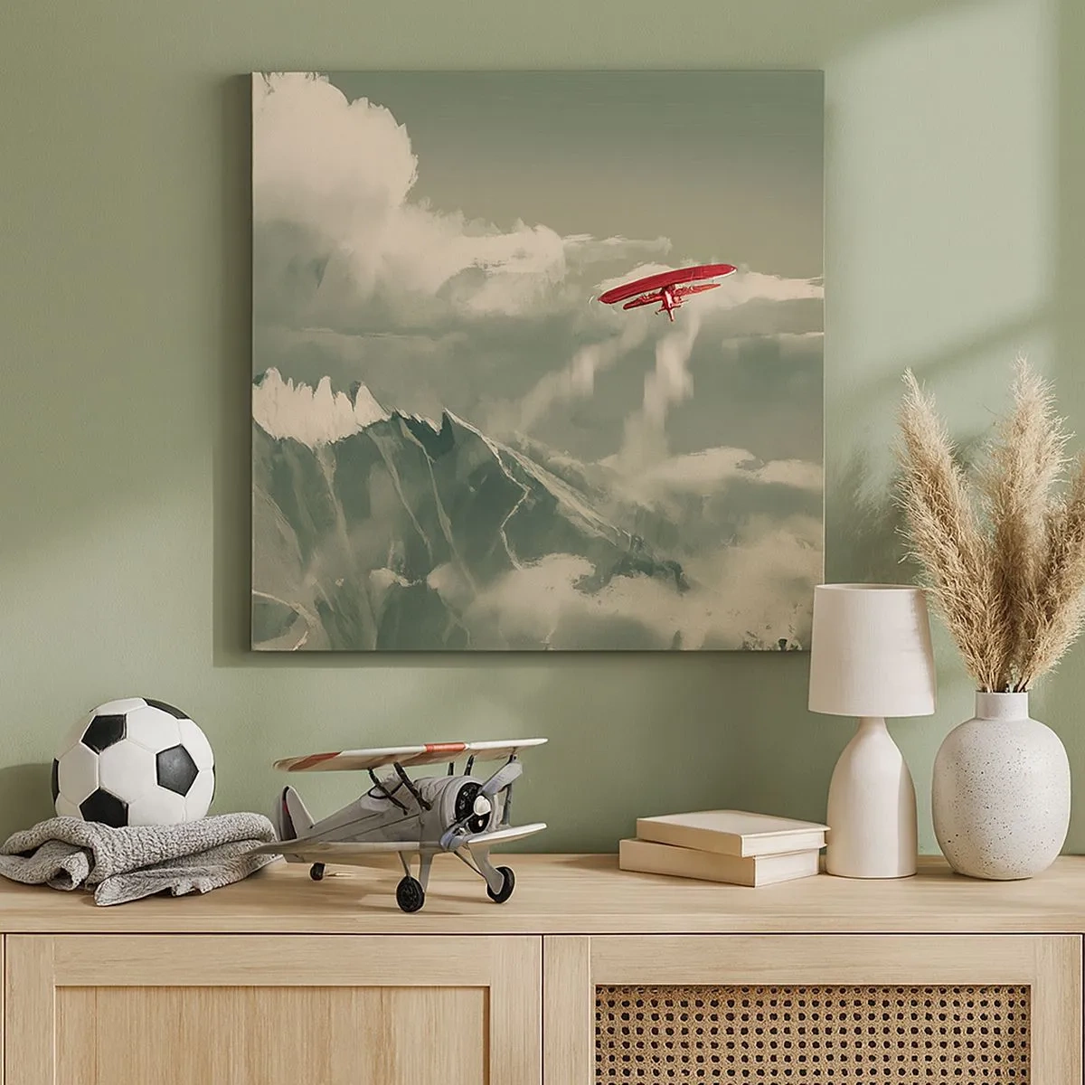 Bild auf Leinwand - Leinwandbild - Furchtloser Pionier - 30x30 cm