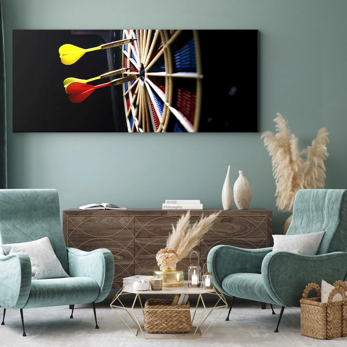 Bild auf Leinwand - Leinwandbild - Auf den Punkt gebracht - 90x30 cm