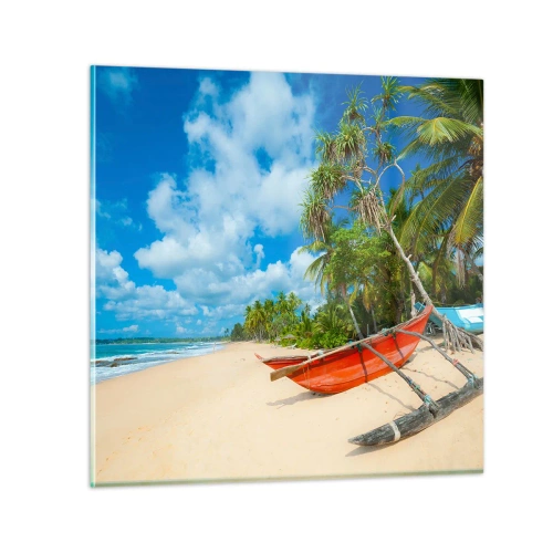 Glasbild - Bild auf glas - Der Charme der Tropen - 60x60 cm