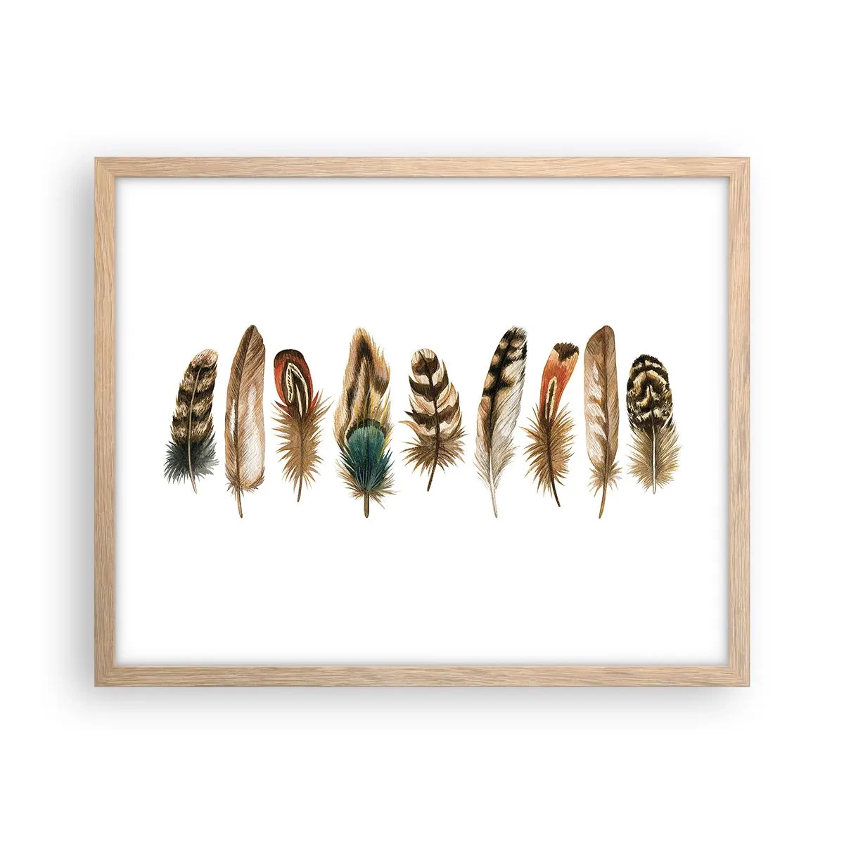 Poster in einem Rahmen aus heller Eiche - Eine federleichte Variante - 50x40 cm