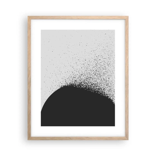 Poster in einem Rahmen aus heller Eiche - Bewegung von Molekülen - 40x50 cm