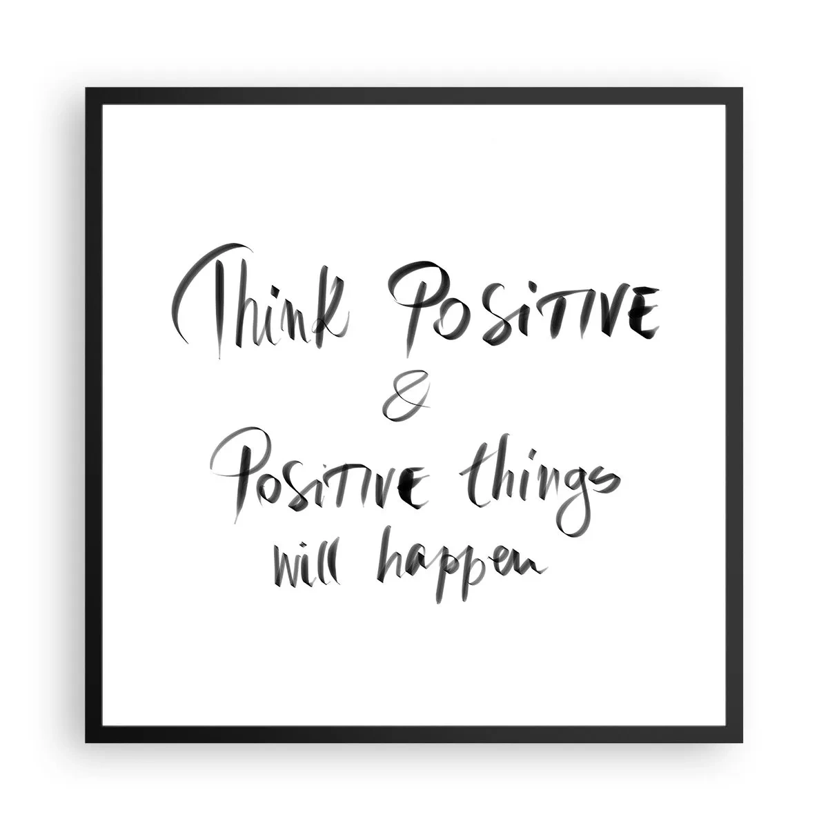 Poster in einem schwarzem Rahmen - Wie soll man leben? - 60x60 cm