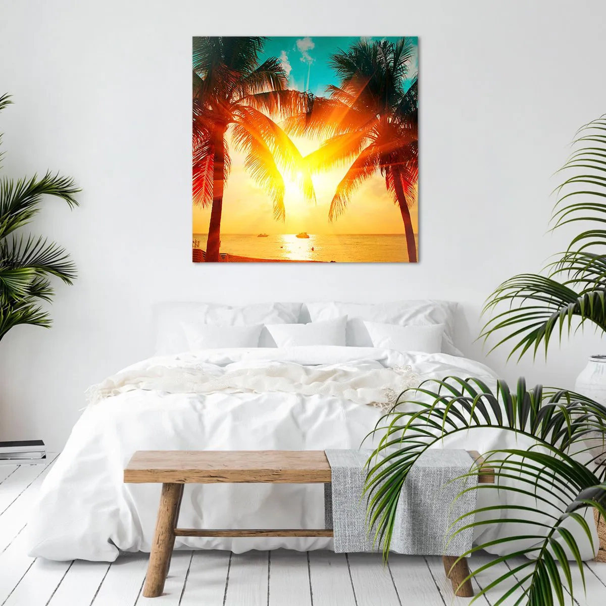 Bild auf Leinwand - Leinwandbild - Exotisches Paar - 30x30 cm