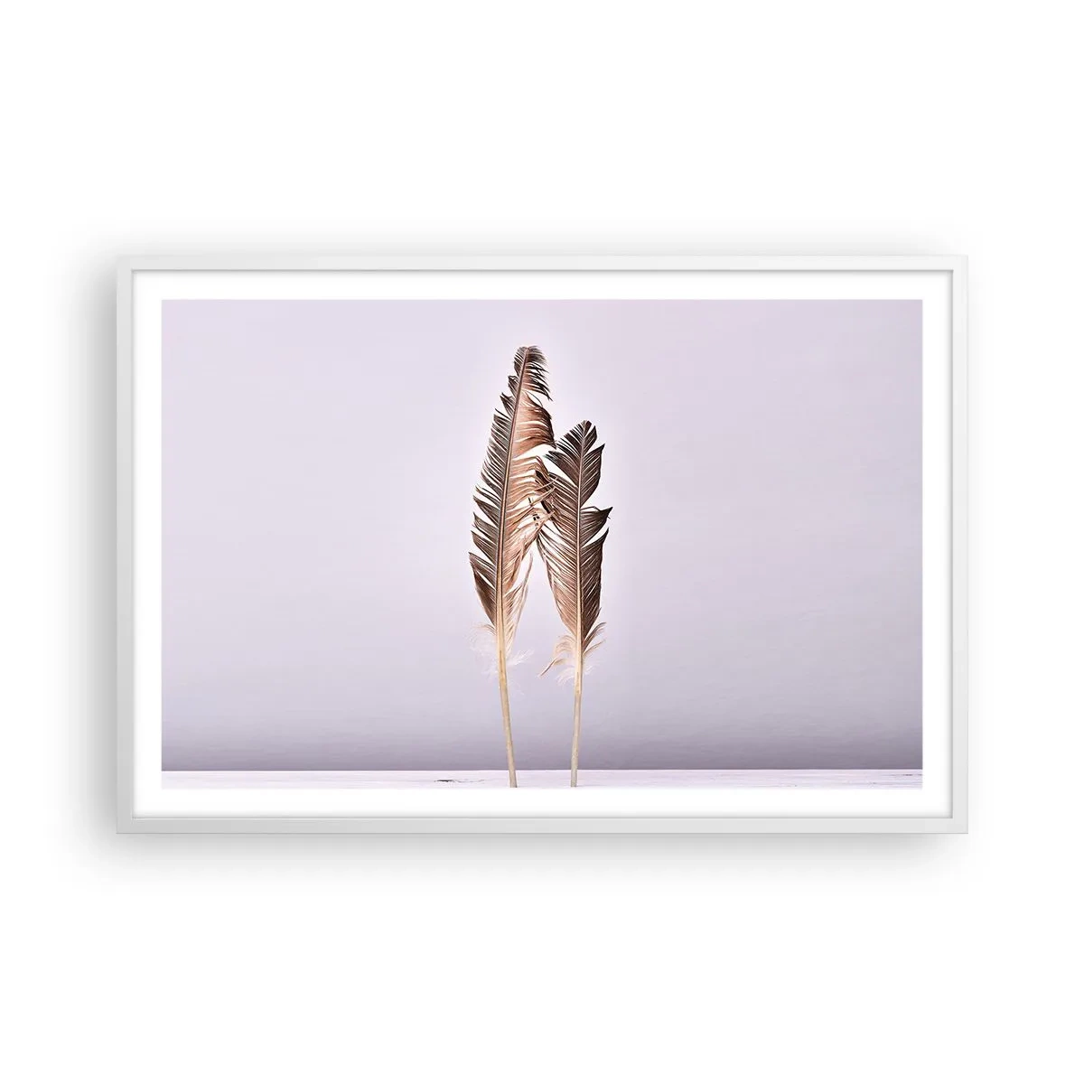 Poster in einem weißen Rahmen - Gegen das Nichts - 91x61 cm