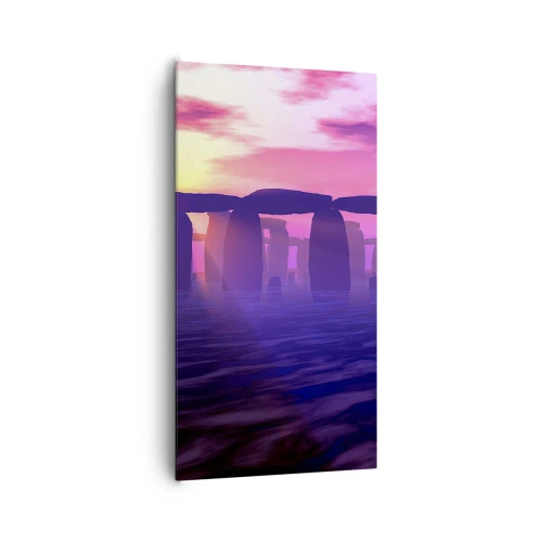 Bild auf Leinwand - Leinwandbild - Geheimnis im Morgengrauen im Nebel - 65x120 cm