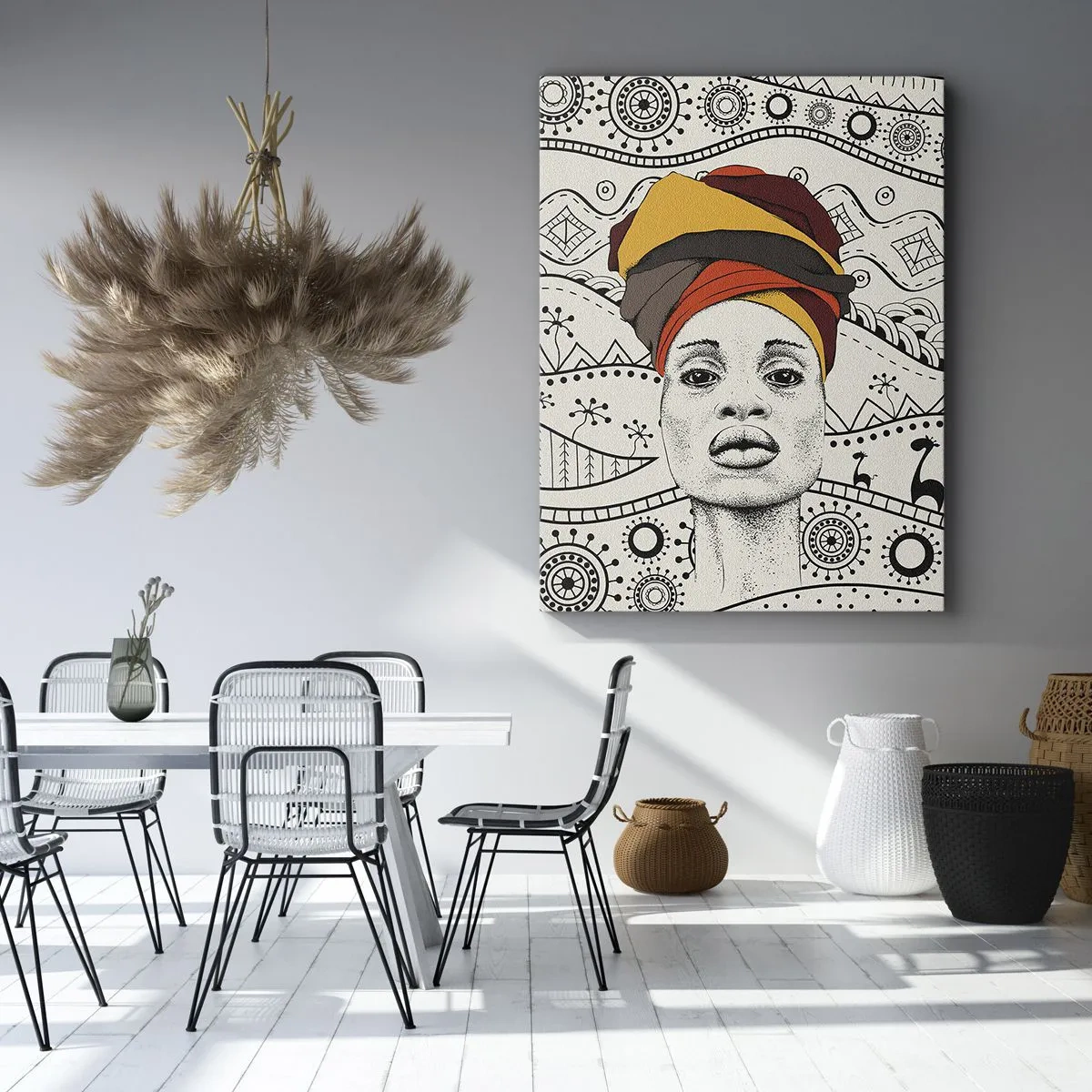 Bild auf Leinwand - Leinwandbild - Afrikanisches Porträt - 80x120 cm