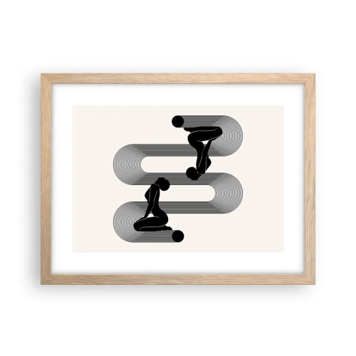 Poster in einem Rahmen aus heller Eiche - Sinnliche Symmetrie - 40x30 cm
