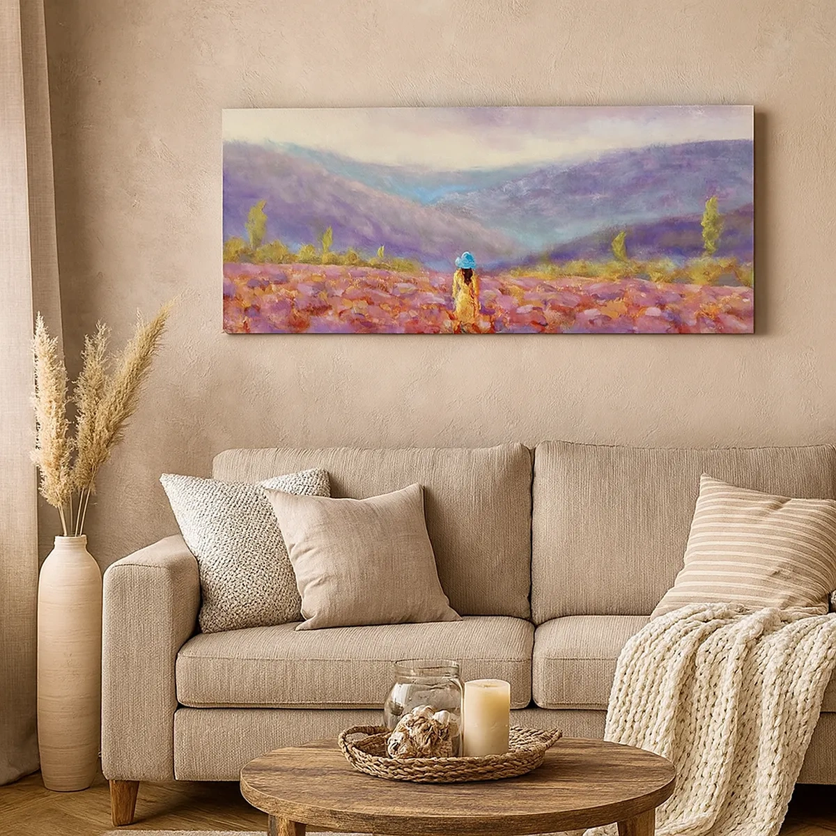 Bild auf Leinwand - Leinwandbild - In einer Lavendelwelt - 30x30 cm