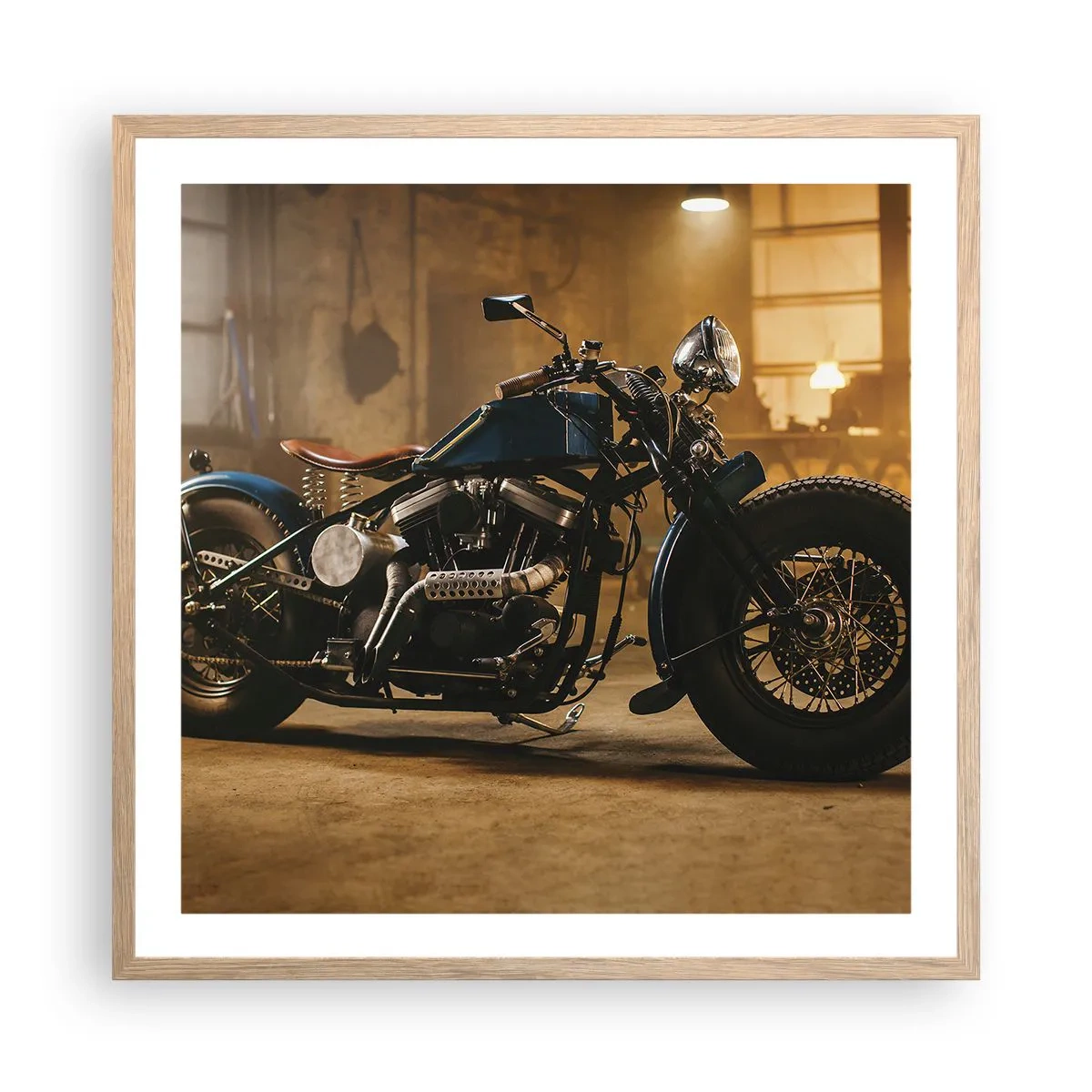 Poster in einem Rahmen aus heller Eiche - Ich kann alles  - 60x60 cm