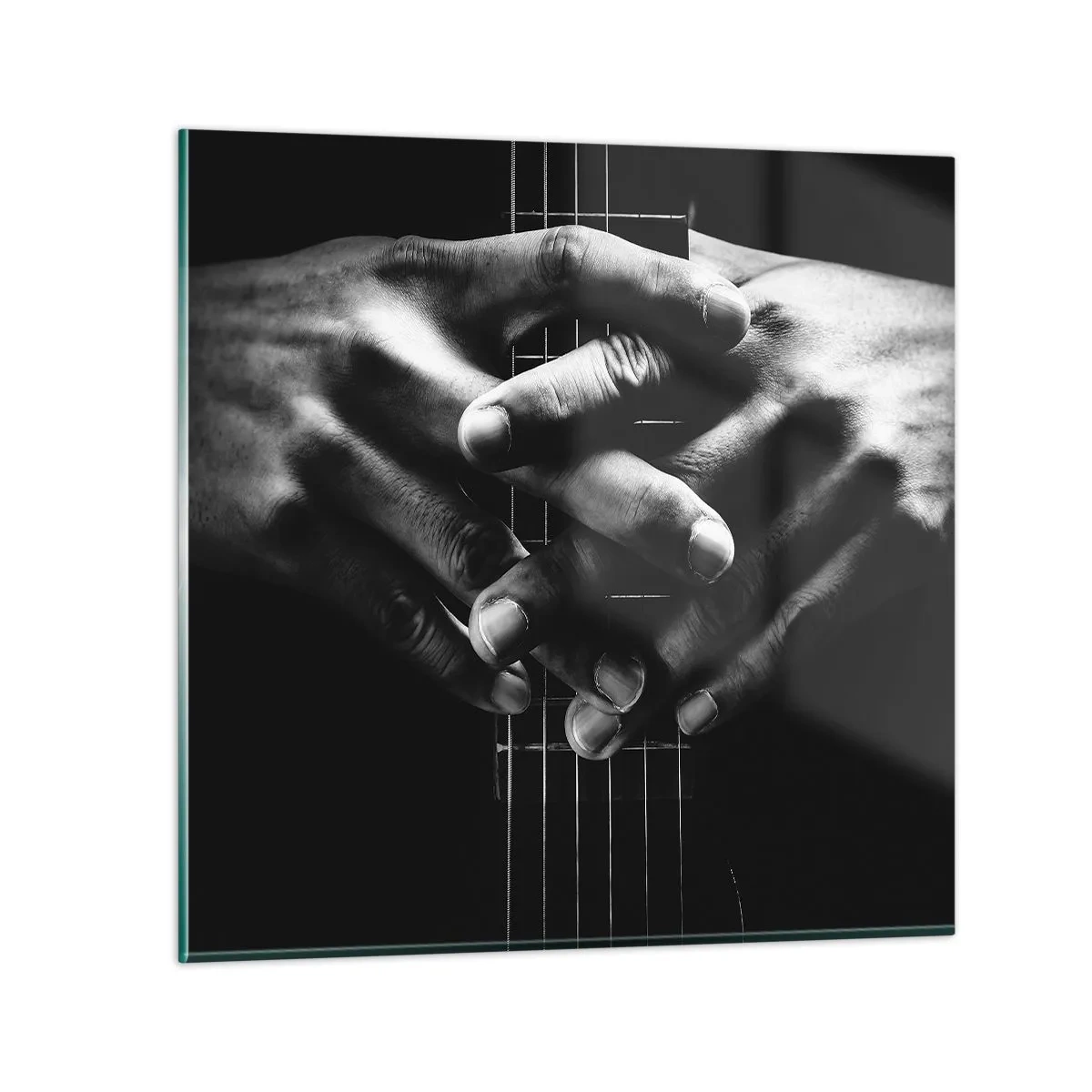 Glasbild - Bild auf glas - Gebet des Künstlers - 70x70 cm