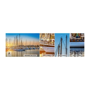 Fototapeten Muster Selbstklebend Deluxe Sticker - Der Wind muss auch schlafen - Landschaft, Yachthafen, Segelboot - 100x30 cm