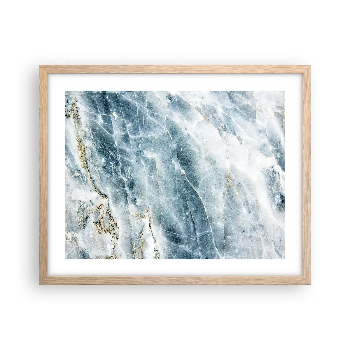 Poster in einem Rahmen aus heller Eiche - Eiswelt - 50x40 cm