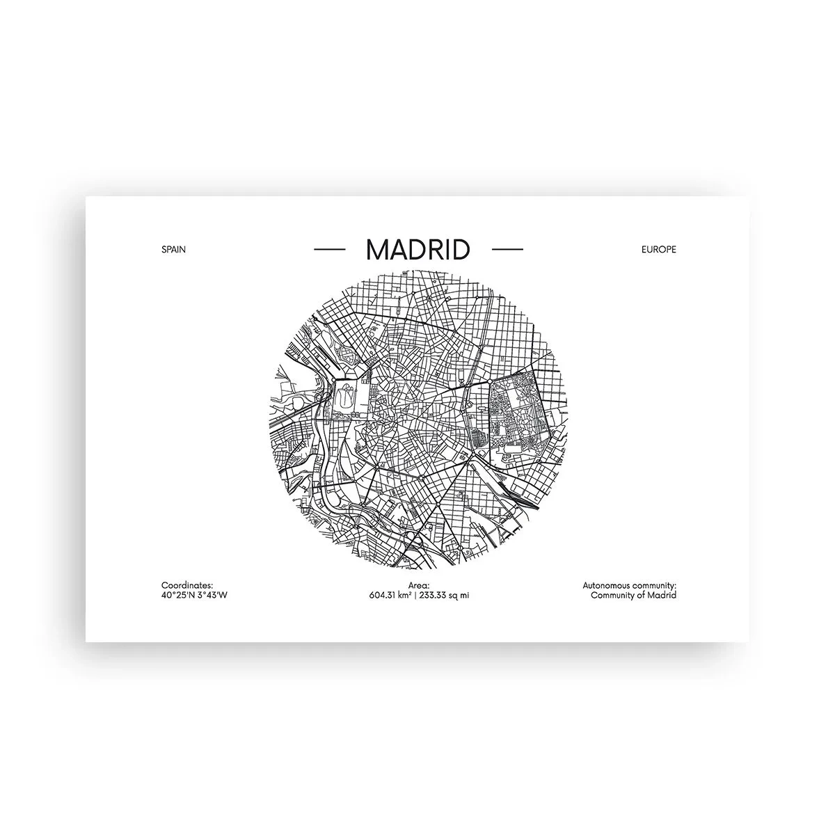 Poster - Anatomie von Madrid - 91x61 cm