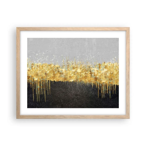 Poster in einem Rahmen aus heller Eiche - Nach innen und nach oben - 50x40 cm