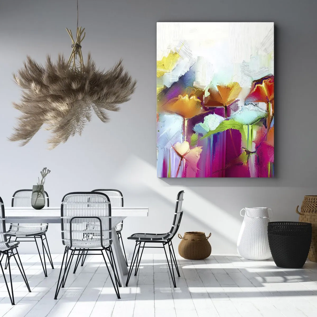 Bild auf Leinwand - Leinwandbild - Der Regenbogen ist aufgeblüht - 55x100 cm