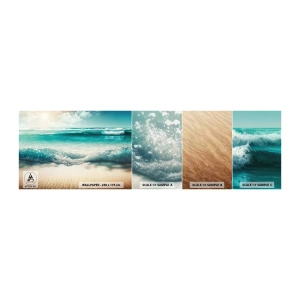 Fototapetenmuster Standard Eco - Frieden des Ozeans - Strand, Meer, Rand - 100x30 cm