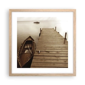 Poster in einem Rahmen aus heller Eiche - Großer Frieden - 40x40 cm