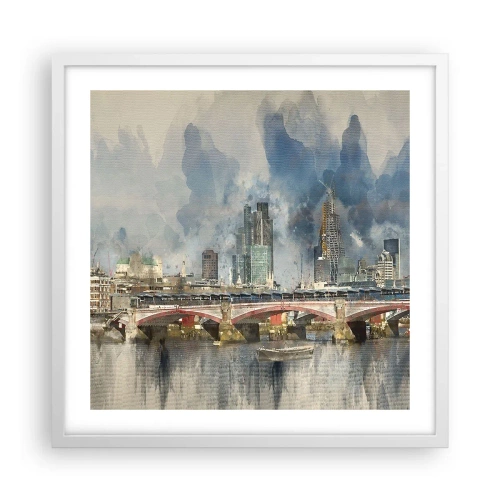 Poster in einem weißen Rahmen - London in seiner ganzen Pracht - 50x50 cm