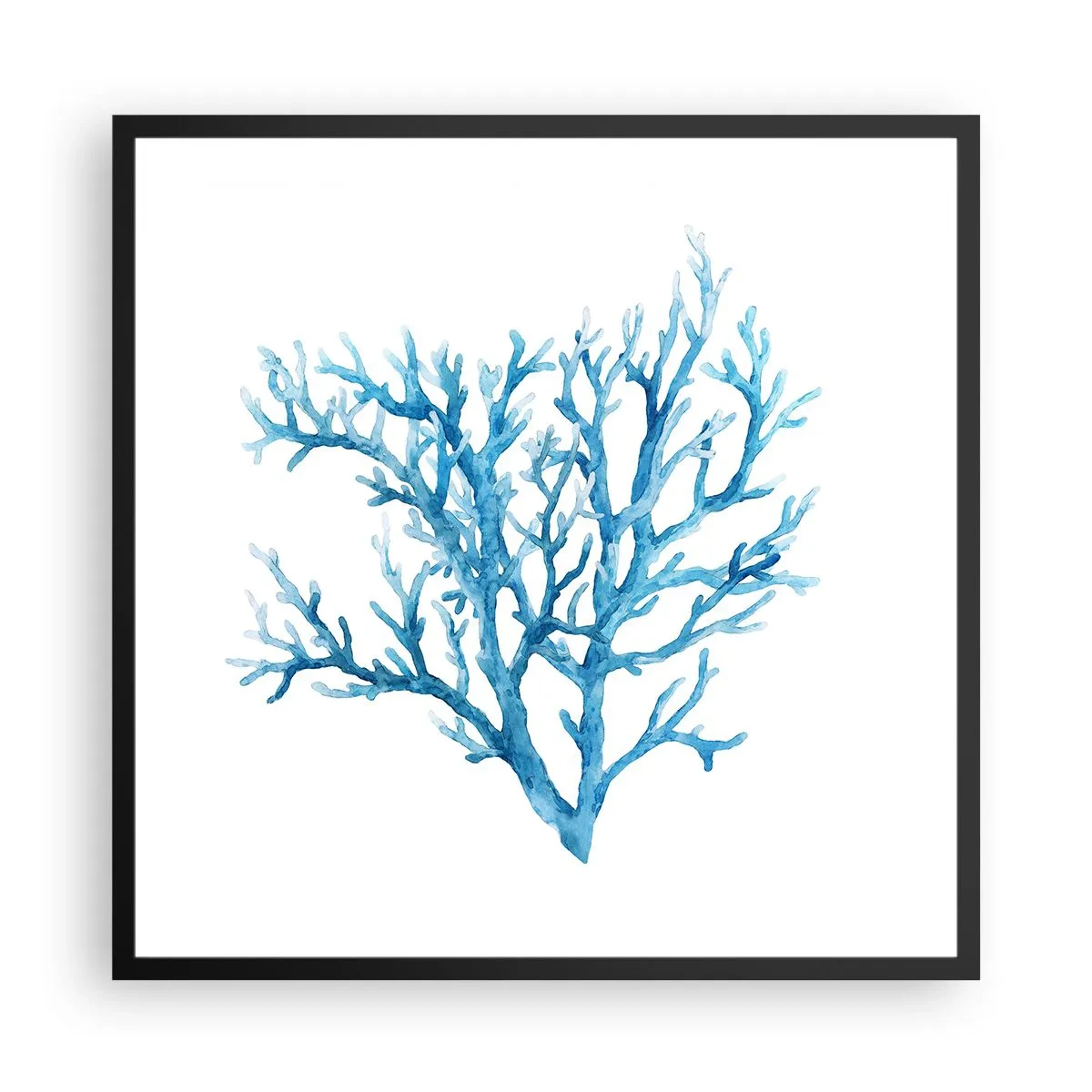 Poster in einem schwarzem Rahmen - Nautisches Filigran - 60x60 cm