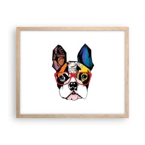 Poster in einem Rahmen aus heller Eiche - Intellektuelle - 50x40 cm