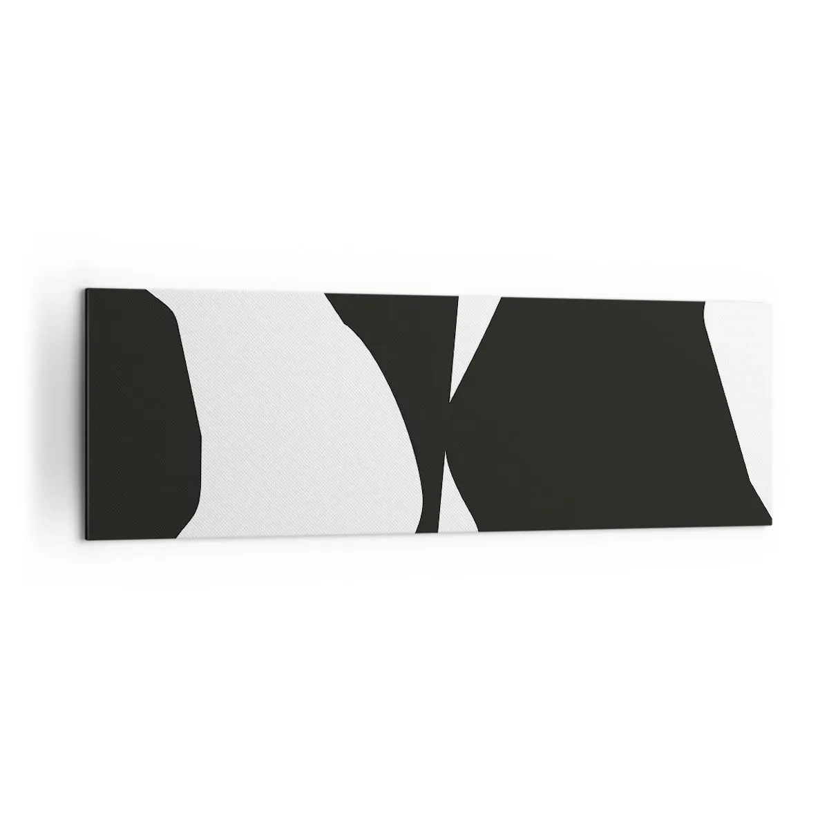 Bild auf Leinwand - Leinwandbild - Abstraktes Kontrastmuster in Schwarz und Weiß - 160x50cm - Positiv negativ - Moderne Wanddekoration für Wohnzimmer und Schlafzimmer ARTTOR