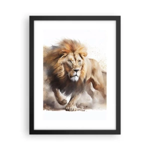 Poster in einem schwarzem Rahmen - Der König zog um - 30x40 cm