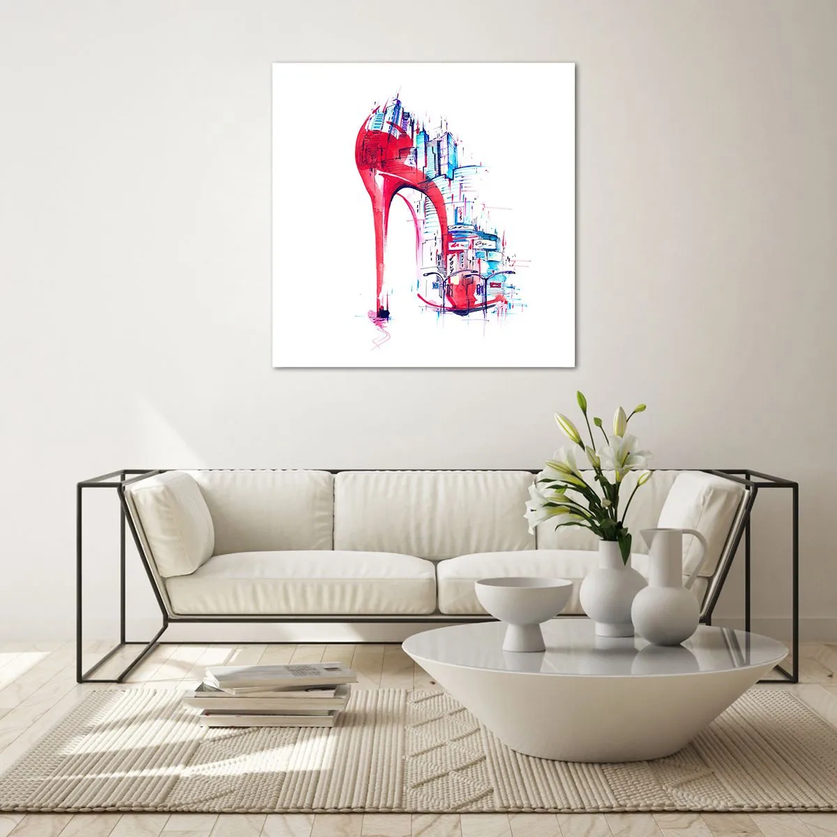 Glasbild - Bild auf glas - Ein Großstadt-Dandy - 70x70 cm