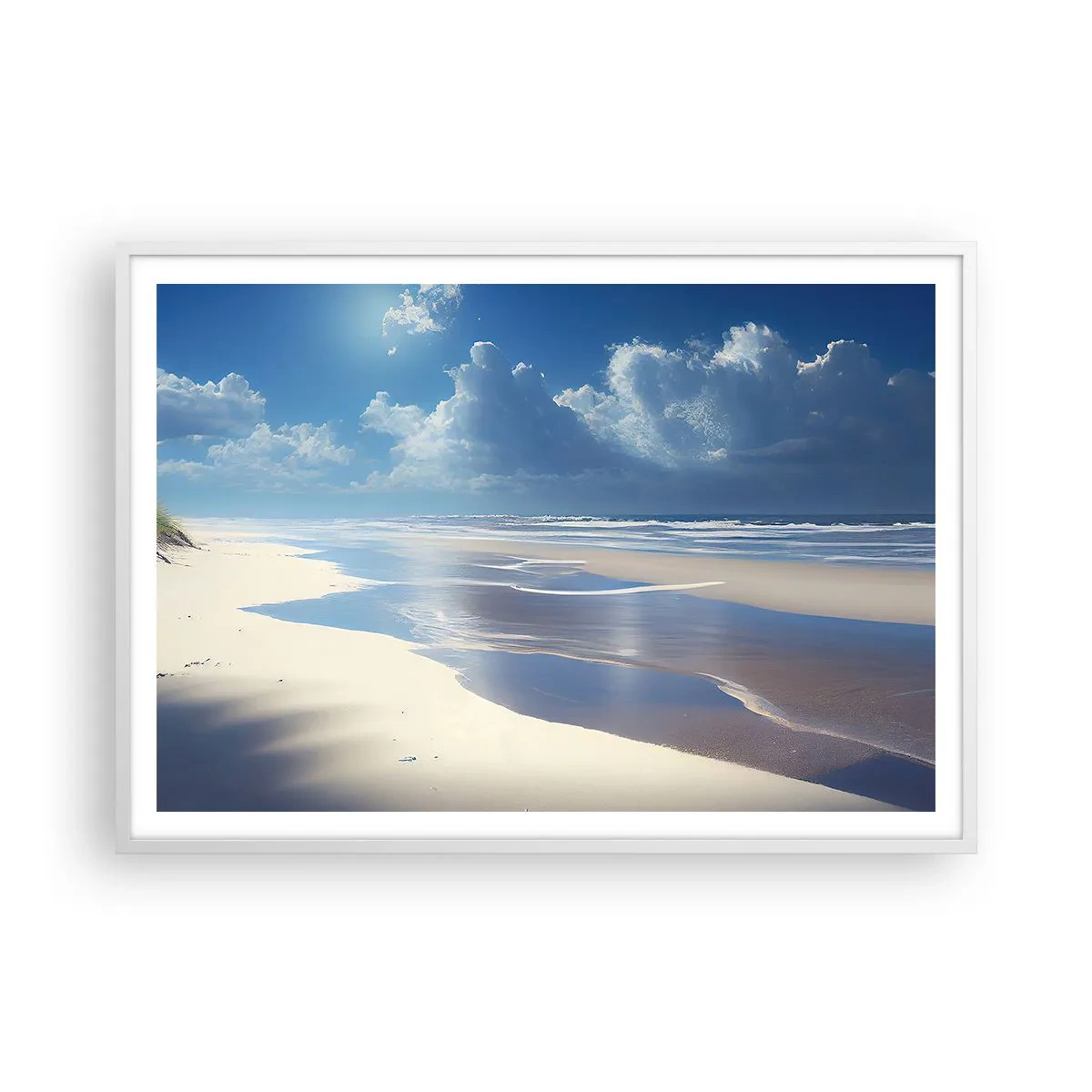 Poster in einem weißen Rahmen - Paradiesischer Urlaub - 100x70 cm