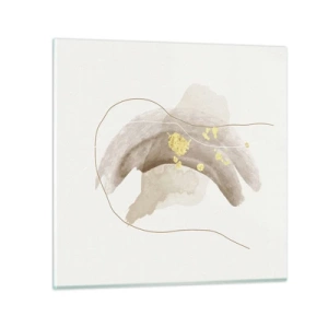 Glasbild - Bild auf glas - Im Weltraum begegnet - 70x70 cm