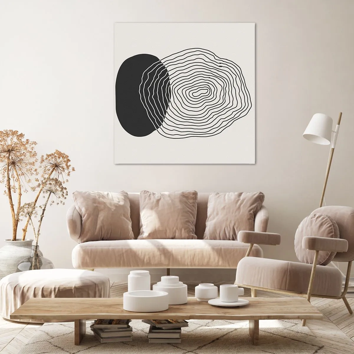 Bild auf Leinwand - Leinwandbild - Dauer und Schwingung - 70x70 cm