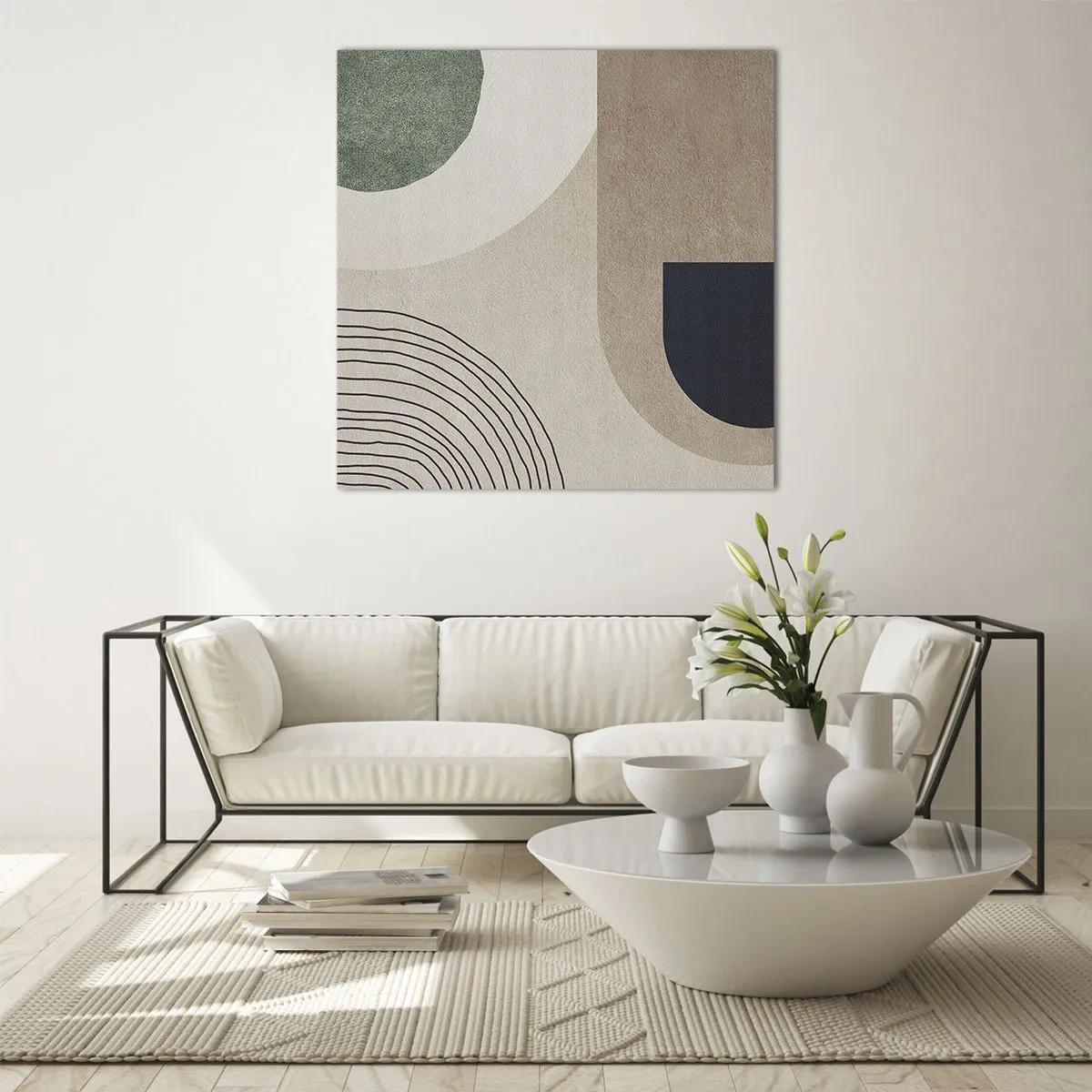 Glasbild - Bild auf glas - Sanftheit des Ovals - 40x40 cm