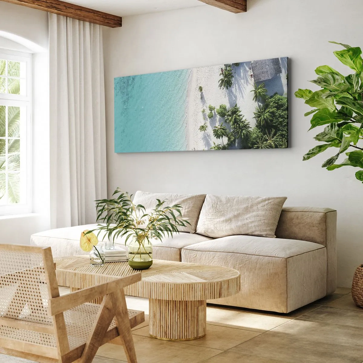 Bild auf Leinwand - Leinwandbild - Urlaub im Paradies - 100x40 cm