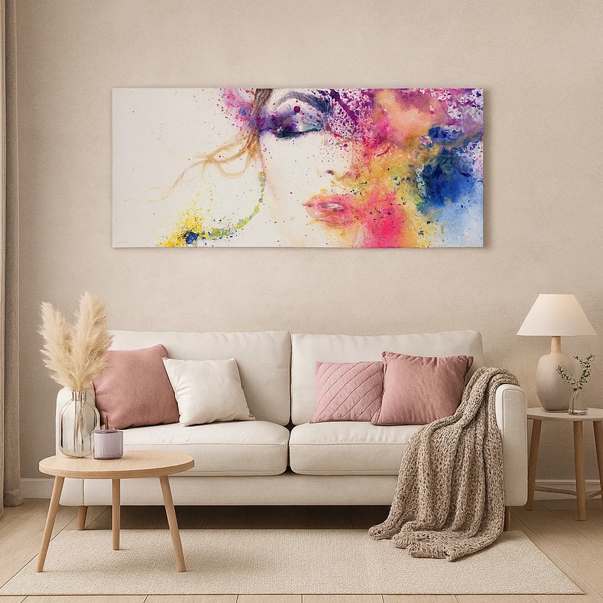 Bild auf Leinwand - Leinwandbild - Regenbogenschwindel - 30x30 cm