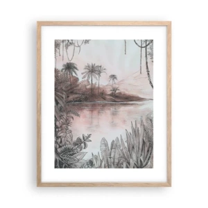 Poster in einem Rahmen aus heller Eiche - Tagebuch eines Entdeckers aus dem 19. Jahrhundert - 40x50 cm