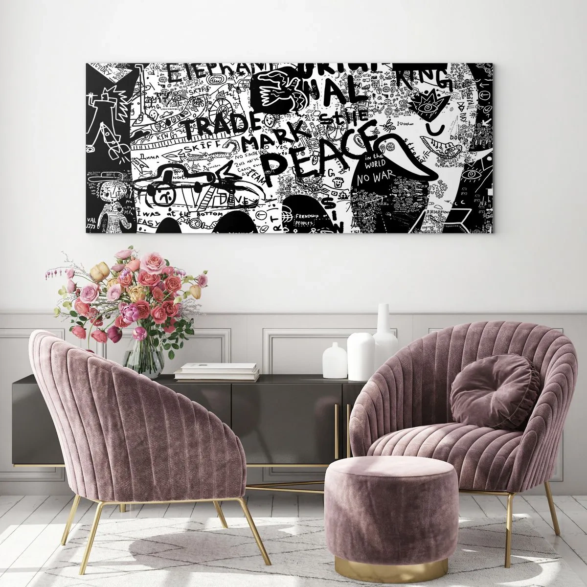 Glasbild - Bild auf glas - Reiche Straßenwelt - 100x40 cm