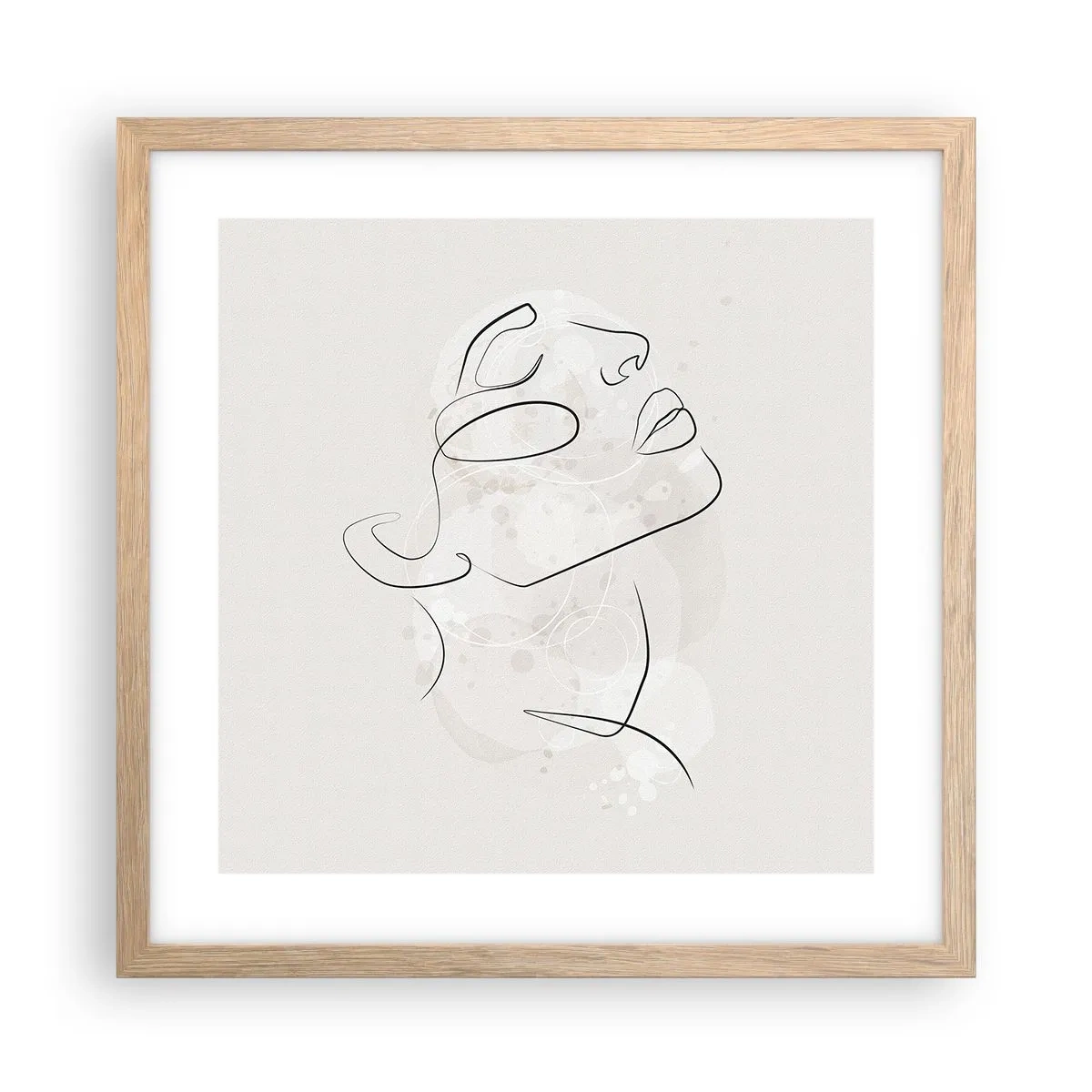 Poster in einem Rahmen aus heller Eiche - Die Umrisse eines Traums - 40x40 cm