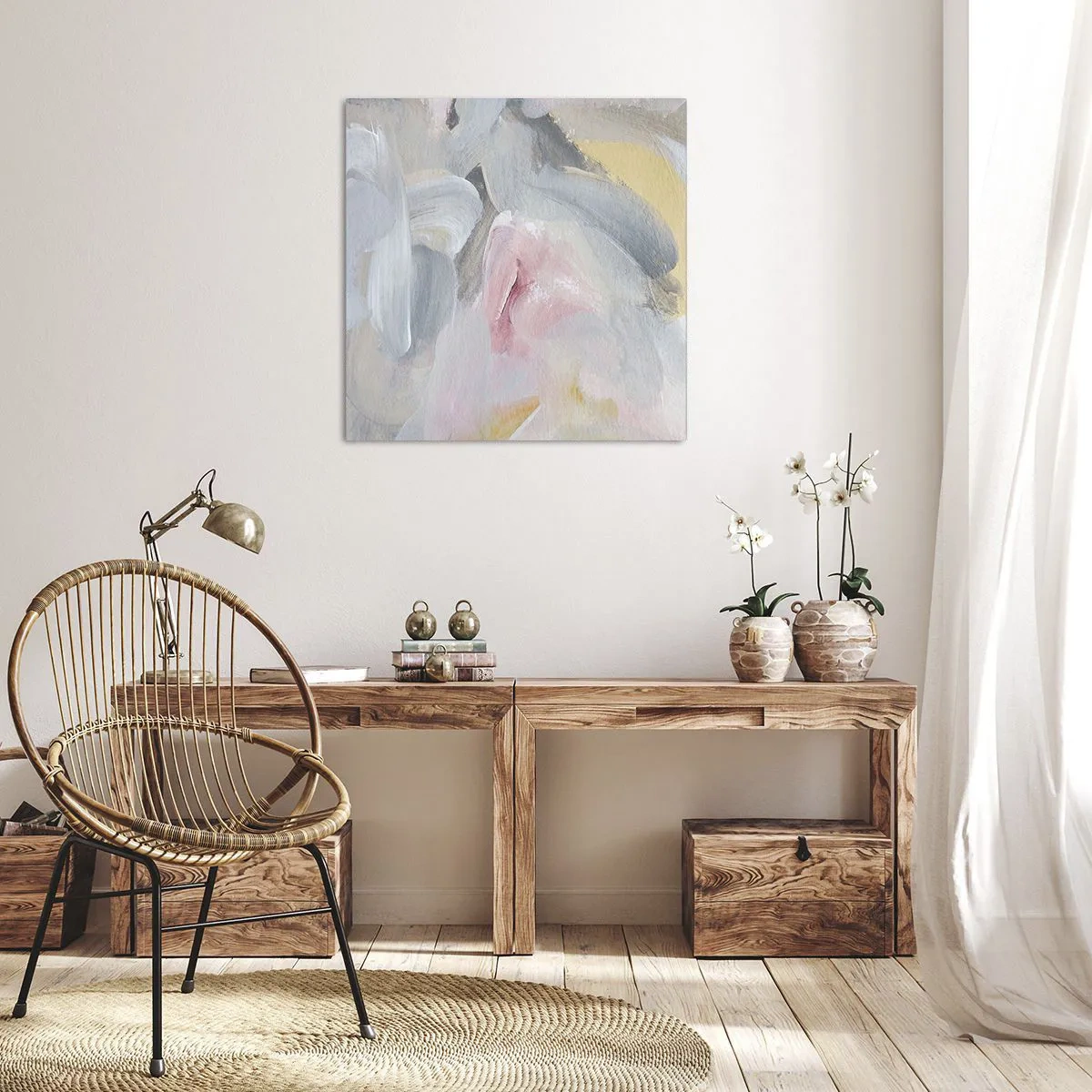 Bild auf Leinwand - Leinwandbild - In einer Pastellwelt - 30x30 cm