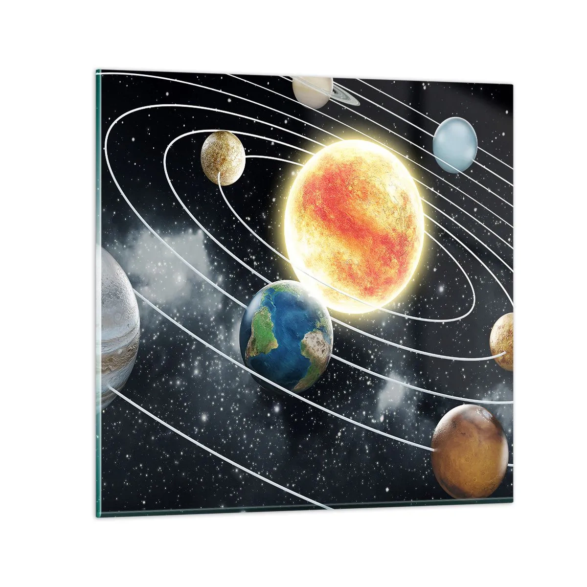 Glasbild - Bild auf glas - Kosmischer Tanz - 70x70 cm