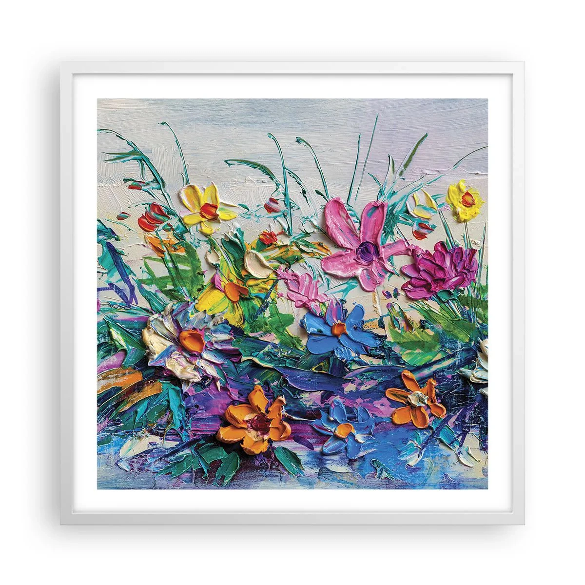 Poster in einem weißen Rahmen - Überhaupt kein Stillleben - 60x60 cm