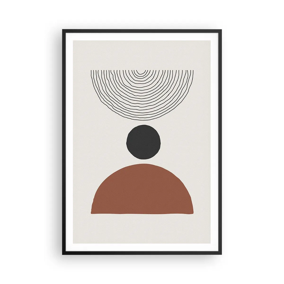 Poster in einem schwarzem Rahmen - Das Zentrum der Aufmerksamkeit - 70x100 cm