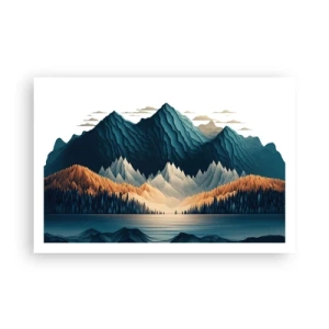 Poster - Perfekte Berglandschaft - 91x61 cm