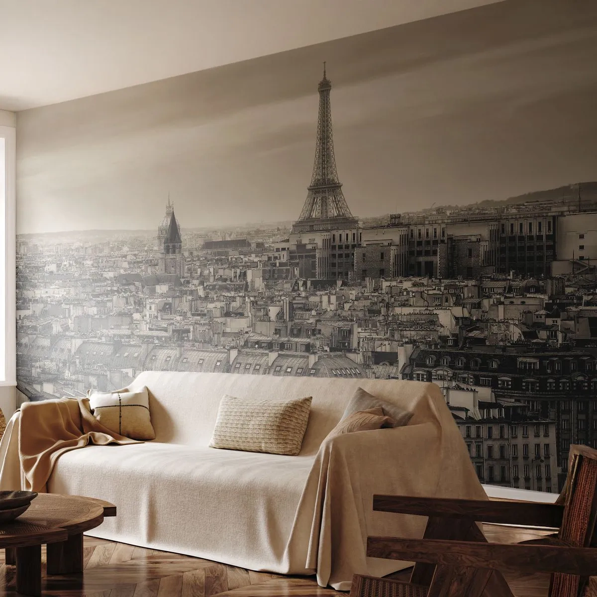 Fototapete Standard Eco - Über den Dächern von Paris - Stadt, Paris, Die Architektur - 400x280 cm