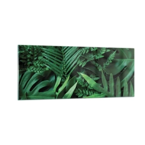 Glasbild - Bild auf glas - Eingebettet ins Grüne - 100x40 cm