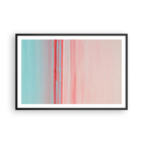 Poster in einem schwarzem Rahmen - Abstraktion im Morgengrauen - 91x61 cm