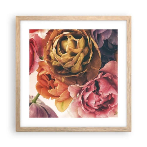 Poster in einem Rahmen aus heller Eiche - Eine Feier des Lebens - 40x40 cm