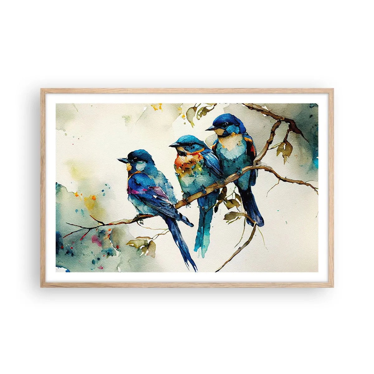 Poster in einem Rahmen aus heller Eiche - War er beleidigt? - 91x61 cm