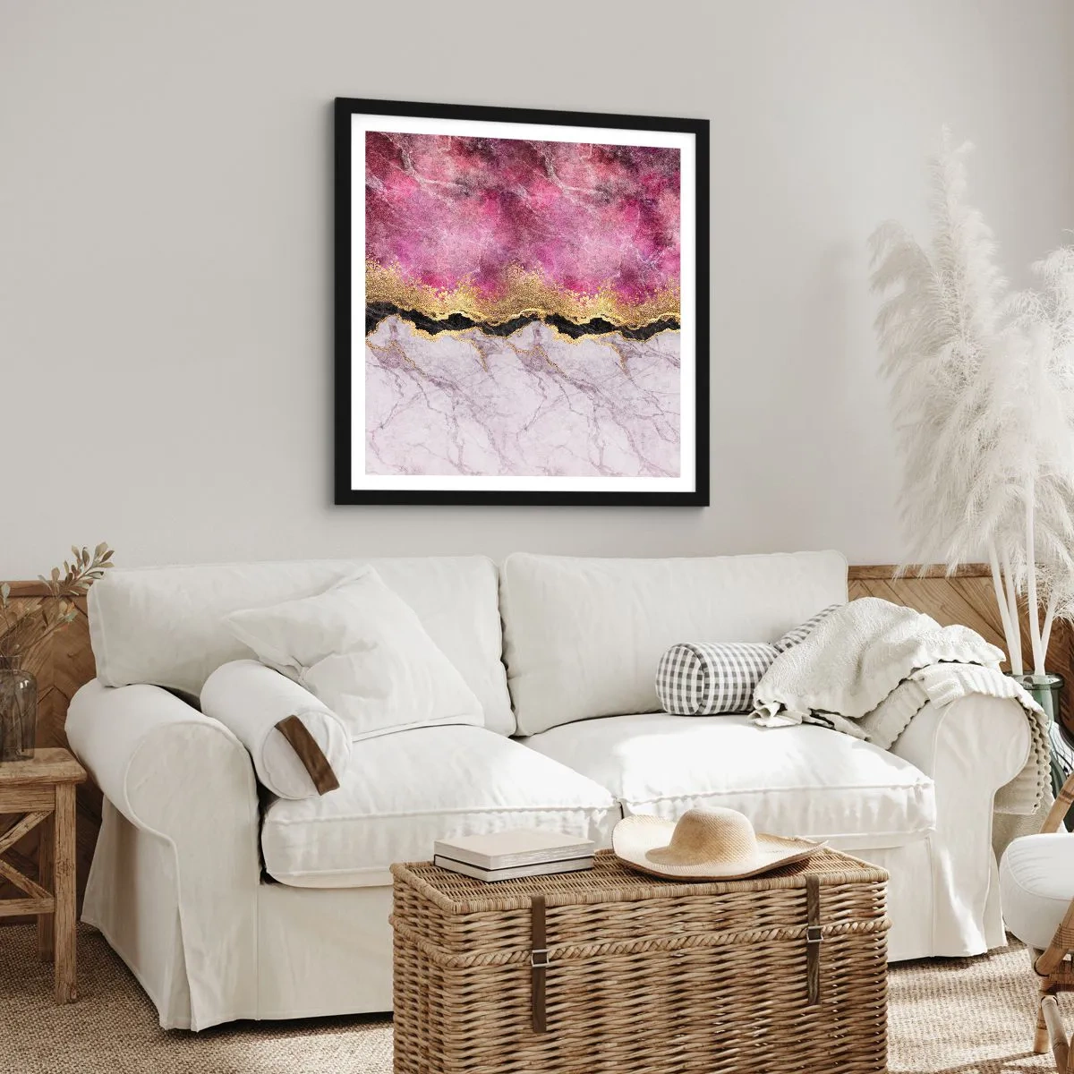 Poster in einem schwarzem Rahmen - An der Grenze - 30x30 cm