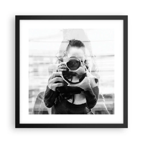 Poster in einem schwarzem Rahmen - Schöpfer und Material - 40x40 cm