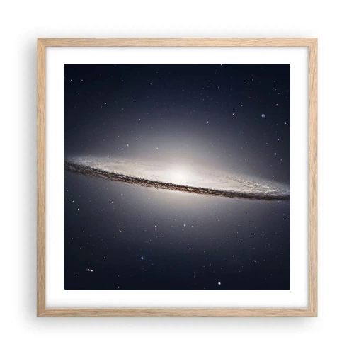Poster in einem Rahmen aus heller Eiche - Vor langer Zeit in einer weit entfernten Galaxie ... - 50x50 cm