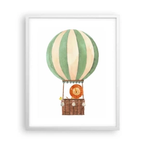 Poster in einem weißen Rahmen - Leons Reisen - 40x50 cm